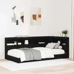 Lits & Accessoires-vidaXL Tête de lit de rangement Chêne noir 80 cm Bois d'ingénierie Ch&ecirc;ne noir