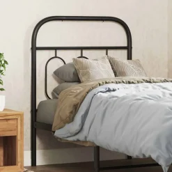 Lits & Accessoires-vidaXL Tête de lit de remplacement métal 75 cm Noir