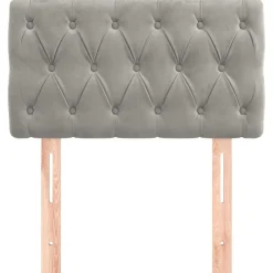 Lits & Accessoires-vidaXL Tête de lit 80x7x78/88 cm Velours Gris clair