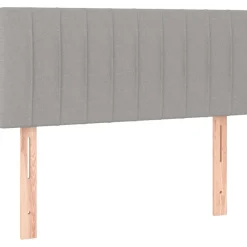 Lits & Accessoires-vidaXL Tête de lit 80x5x78/88 cm Tissu Gris clair
