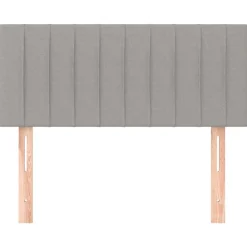 Lits & Accessoires-vidaXL Tête de lit 80x5x78/88 cm Tissu Gris clair