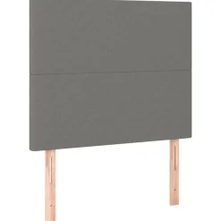 Lits & Accessoires-vidaXL Tête de lit 80x5x118/128 cm Tissu Gris foncé