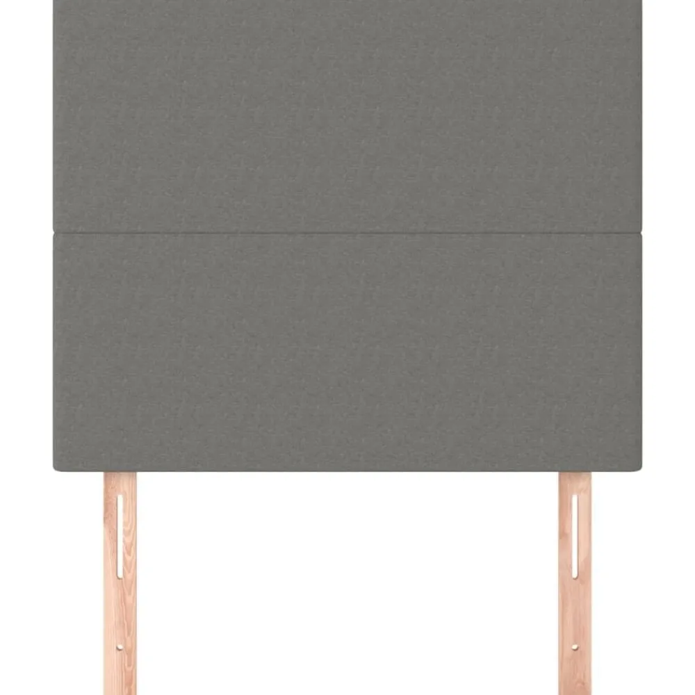 Lits & Accessoires-vidaXL Tête de lit 80x5x118/128 cm Tissu Gris foncé