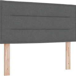 Lits & Accessoires-vidaXL Tête de lit 80 cm tissu Gris foncé