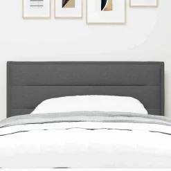 Lits & Accessoires-vidaXL Tête de lit 80 cm tissu Gris foncé