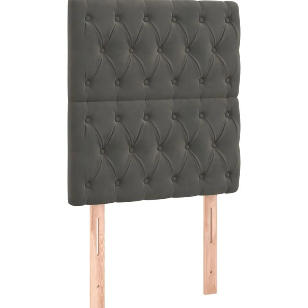 vidaXL Tête de lit 80x7x118/128 cm Velours