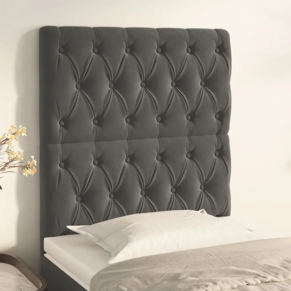 vidaXL Tête de lit 80x7x118/128 cm Velours