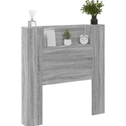 vidaXL Tête de lit Gris Sonoma 100 x 16,5 x 103,5 cm Bois d'ingénierie
