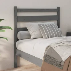 Lits & Accessoires-vidaXL Tête de lit 96x4x100 cm Bois massif de pin Gris