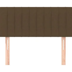 Lits & Accessoires-vidaXL Tête de lit 80x5x78/88 cm Tissu Marron foncé
