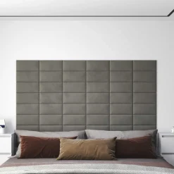 vidaXL Tête de lit murale 12 pcs 30 x 15 cm Velours