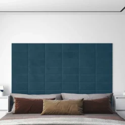 vidaXL Tête de lit murale 12 pcs 30 x 15 cm Velours