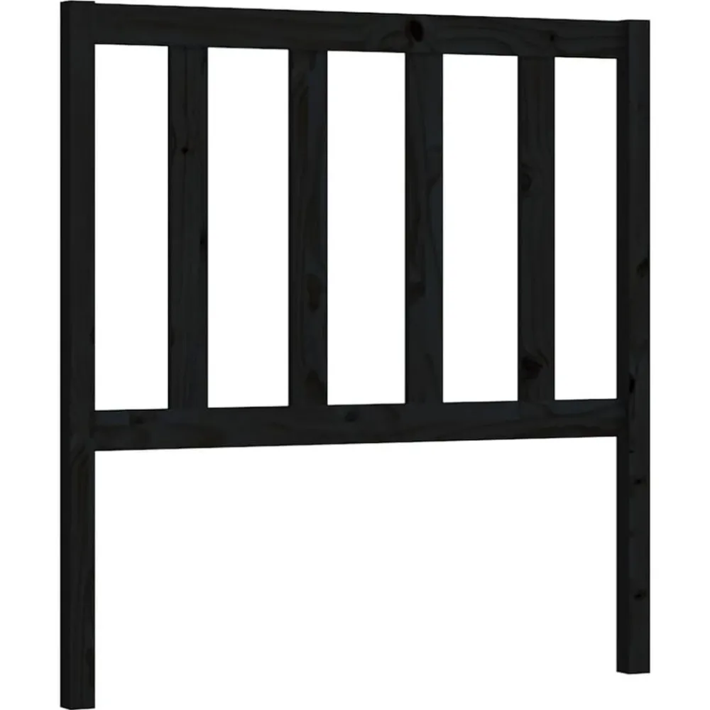 Lits & Accessoires-vidaXL Tête de lit 81x4x100 cm Bois massif de pin Noir