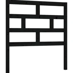 Lits & Accessoires-vidaXL Tête de lit 81x4x100 cm Bois massif de pin Noir