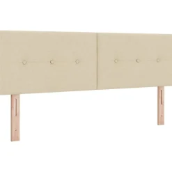 Lits & Accessoires-vidaXL Tête de lit réglable en hauteur Crème 144 cm tissu Cr&egrave;me
