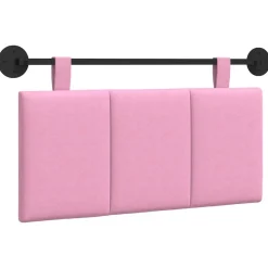 Lits & Accessoires-vidaXL Tête de lit suspendue Montage mural 90 x 55 x 5 cm tissu Rose