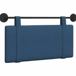 Lits & Accessoires-vidaXL Tête de lit suspendue Montage mural 90 x 55 x 5 cm tissu Bleu