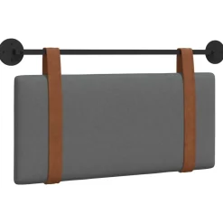 Lits & Accessoires-vidaXL Tête de lit suspendue Uni 90 x 55 x 5 cm PU antique Gris foncé