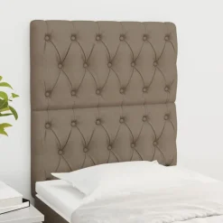 Lits & Accessoires-vidaXL Tête de lit 80x7x118/128 cm Tissu Taupe