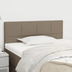 Lits & Accessoires-vidaXL Tête de lit 80x5x78/88 cm Tissu Taupe