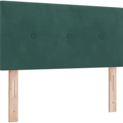 Lits & Accessoires-vidaXL Tête de lit 80 cm Velours Vert foncé