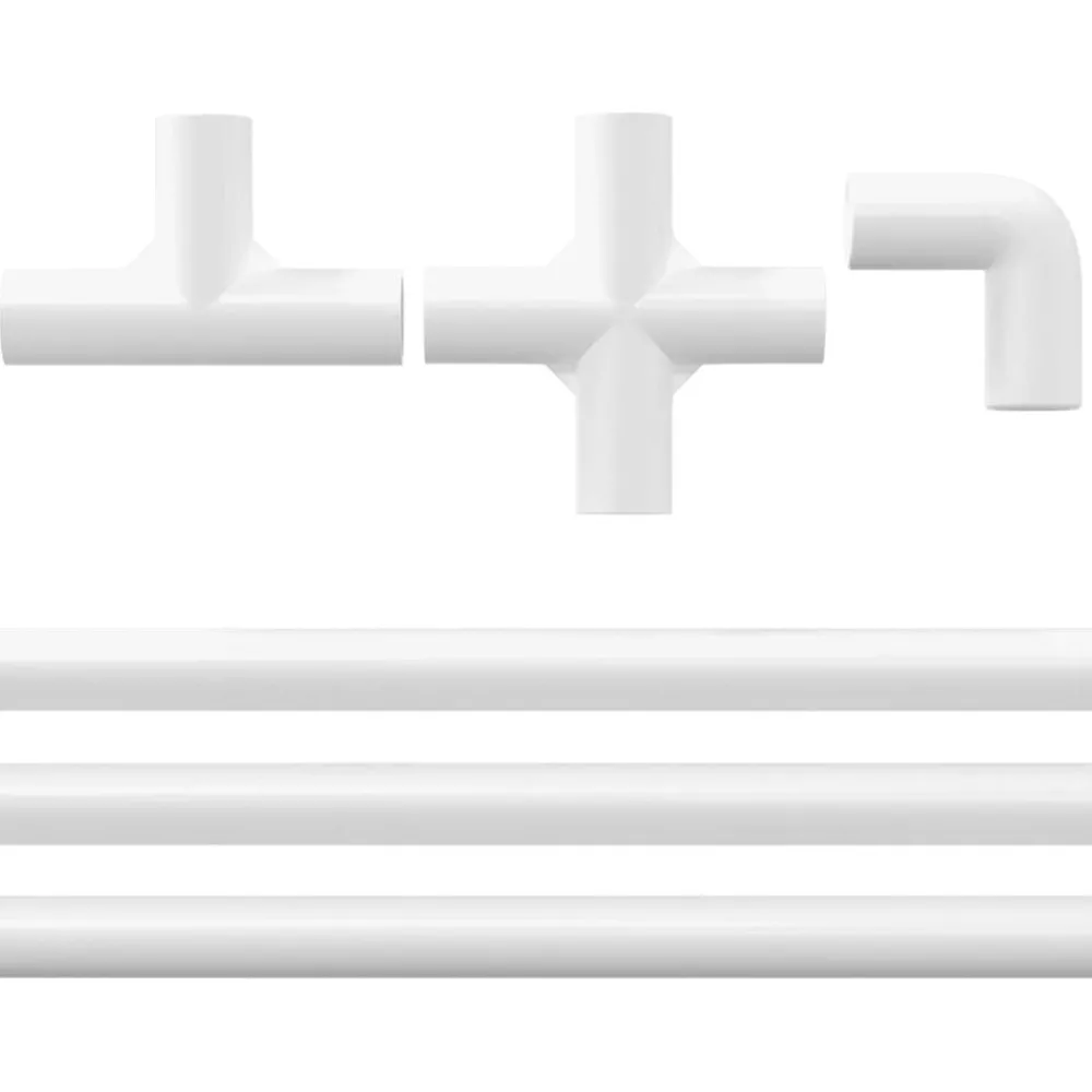 vidaXL Tube PVC 2 pcs Blanc 12,2 x 1,8 x 500 mm PP et PE