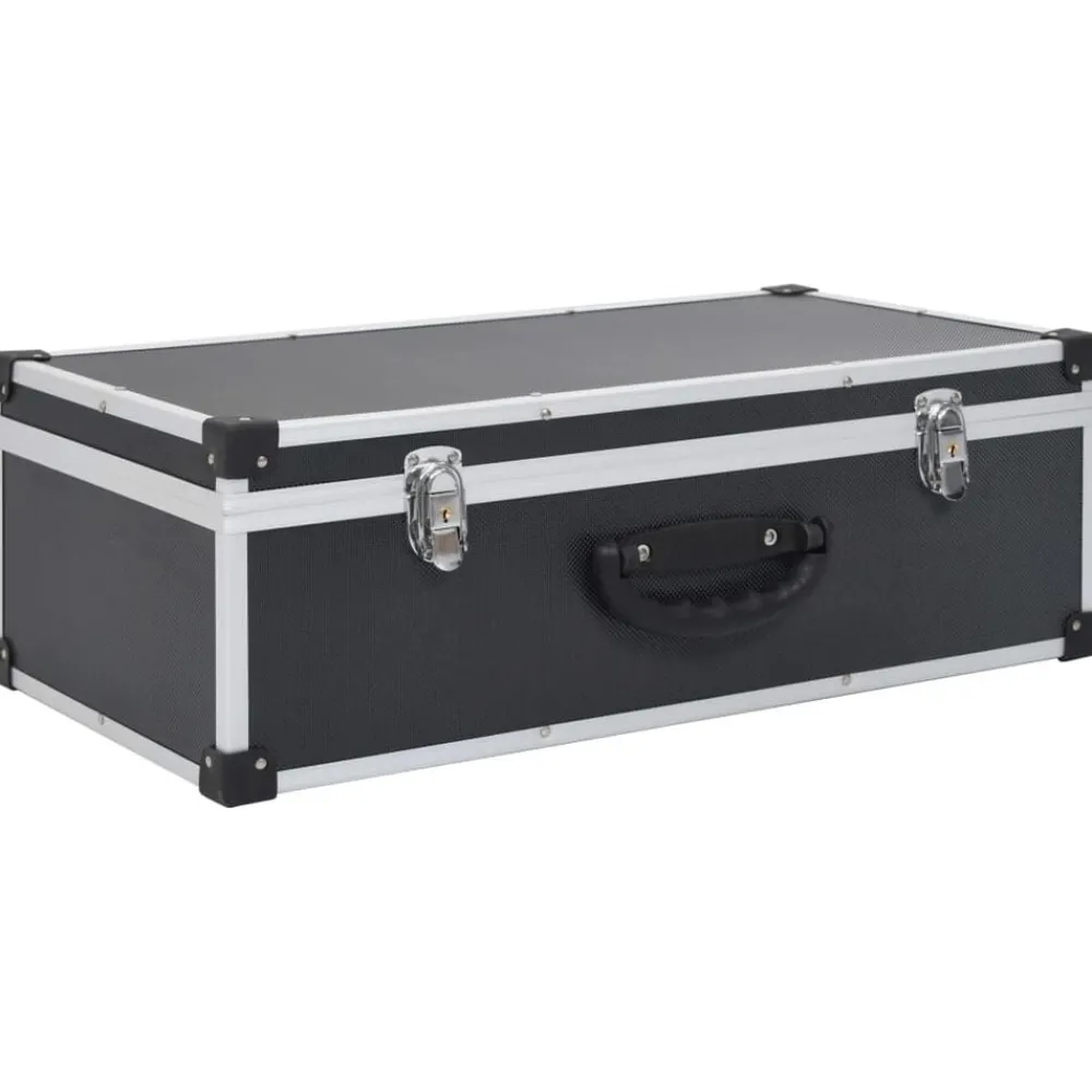 Fournitures De Bureau-vidaXL Étui de CD pour 80 CD Aluminium ABS Noir