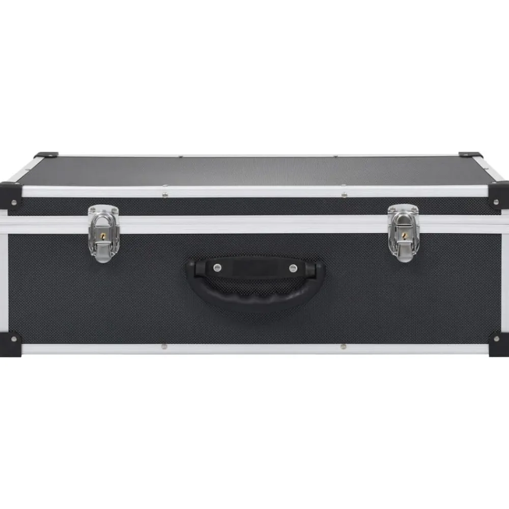 Fournitures De Bureau-vidaXL Étui de CD pour 80 CD Aluminium ABS Noir