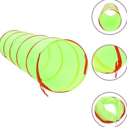 Jeux De Plein Air-vidaXL Tunnel de jeu pour enfants avec 250 balles Vert 175cm Polyester Multicolore