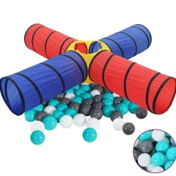 vidaXL Tunnel de jeu pour enfants avec 250 balles Multicolore
