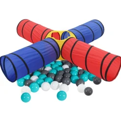 vidaXL Tunnel de jeu pour enfants avec 250 balles Multicolore