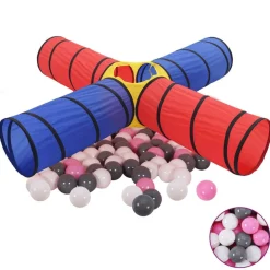 vidaXL Tunnel de jeu pour enfants avec 250 balles Multicolore