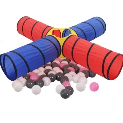 vidaXL Tunnel de jeu pour enfants avec 250 balles Multicolore