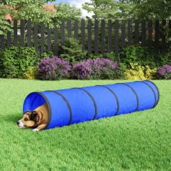 Jeux De Plein Air-vidaXL Tunnel pour chien bleu Ø 40x200 cm polyester