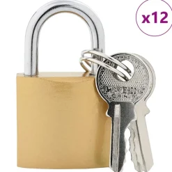 Serrures & Clés-vidaXL U Lock avec Clés 12 pcs Laiton Fer
