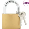 Serrures & Clés-vidaXL U Lock avec Clés 100 pcs Laiton Fer