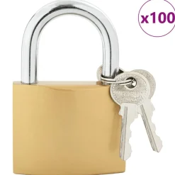 Serrures & Clés-vidaXL U Lock avec Clés 100 pcs Laiton Fer
