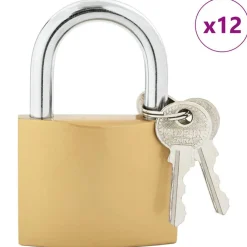 vidaXL U Lock avec Clés Laiton 6 x 2 x 9,1 cm Fer