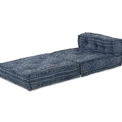 Décorations-vidaXL Unité de canapé modulaire 70 x 70 x 56 cm Impression indigo