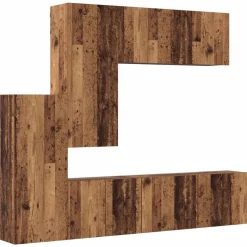 Meubles Tv-vidaXL Unité murale de TV 5 pcs Bois d'ingénierie Bois ancien