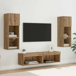 Meubles Tv-vidaXL Unité murale de TV 6 pcs Chêne artisanal Bois d'ingénierie ch&ecirc;ne artisanal