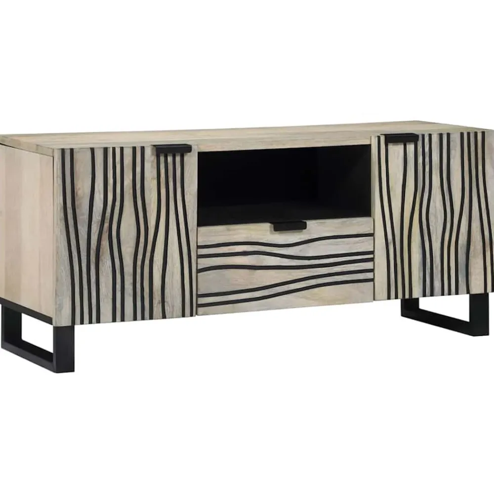 Meubles Tv|Armoires & Meubles De Rangement-vidaXL Unites TV avec tiroir 105 x 33 x 46 cm Bois d'ingénierie Blanc