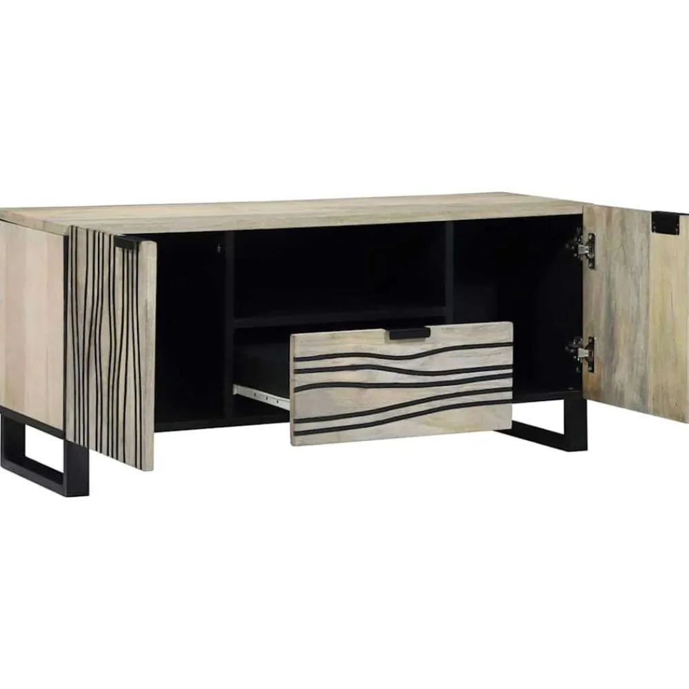Meubles Tv|Armoires & Meubles De Rangement-vidaXL Unites TV avec tiroir 105 x 33 x 46 cm Bois d'ingénierie Blanc