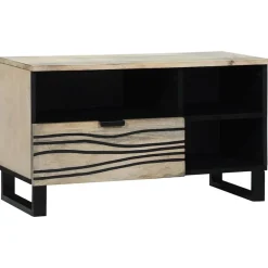Meubles Tv-vidaXL Unites TV avec tiroir 80 x 33 x 46 cm Bois d'ingénierie Blanc