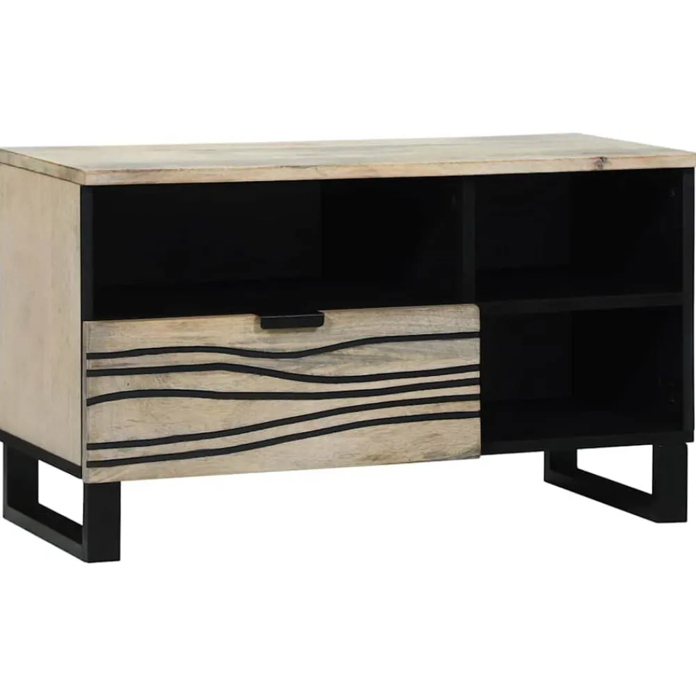 Meubles Tv-vidaXL Unites TV avec tiroir 80 x 33 x 46 cm Bois d'ingénierie Blanc