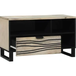 Meubles Tv-vidaXL Unites TV avec tiroir 80 x 33 x 46 cm Bois d'ingénierie Blanc