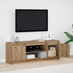Meubles Tv-vidaXL Unites TV Marron 139,5 x 34 x 50 cm Bois d'ingénierie ch&ecirc;ne artisanal