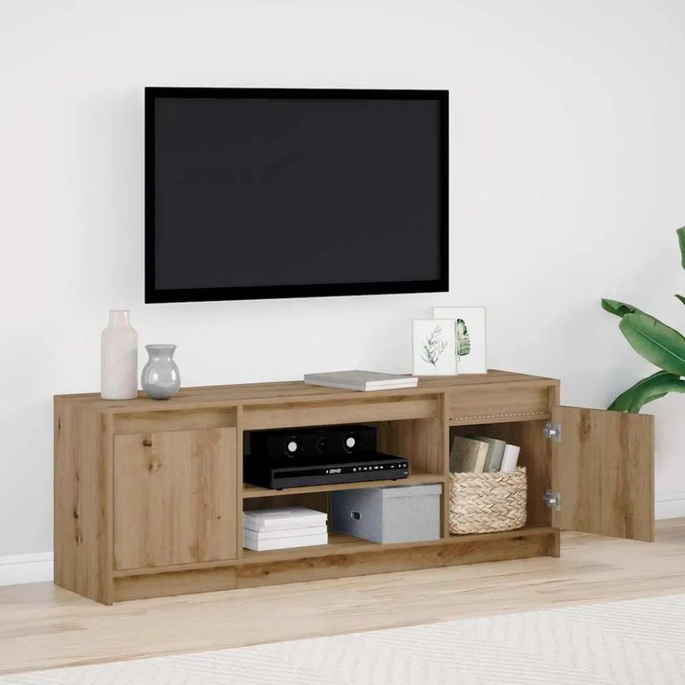 Meubles Tv-vidaXL Unites TV Marron 139,5 x 34 x 50 cm Bois d'ingénierie chêne artisanal