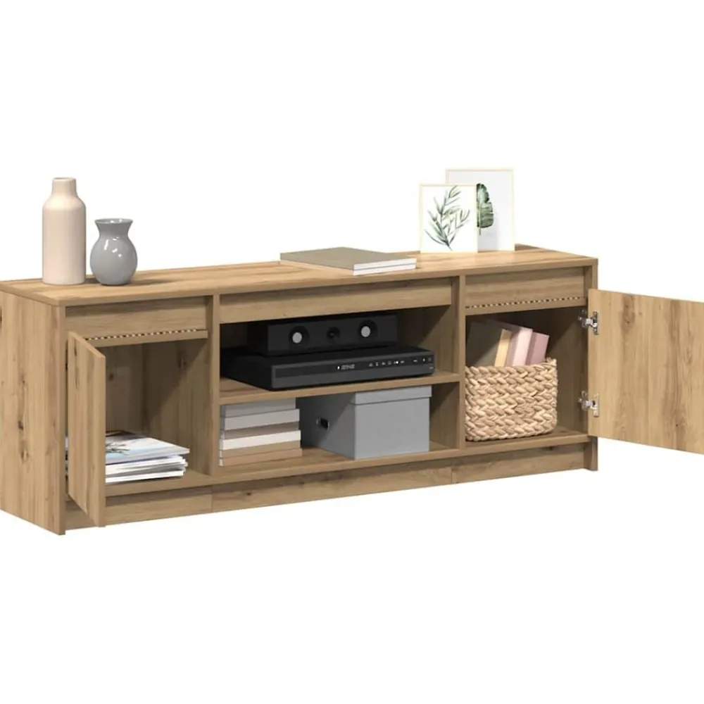Meubles Tv-vidaXL Unites TV Marron 139,5 x 34 x 50 cm Bois d'ingénierie chêne artisanal