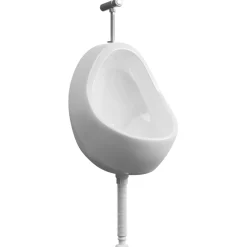 vidaXL Urinoir suspendu avec valve de chasse d'eau Céramique